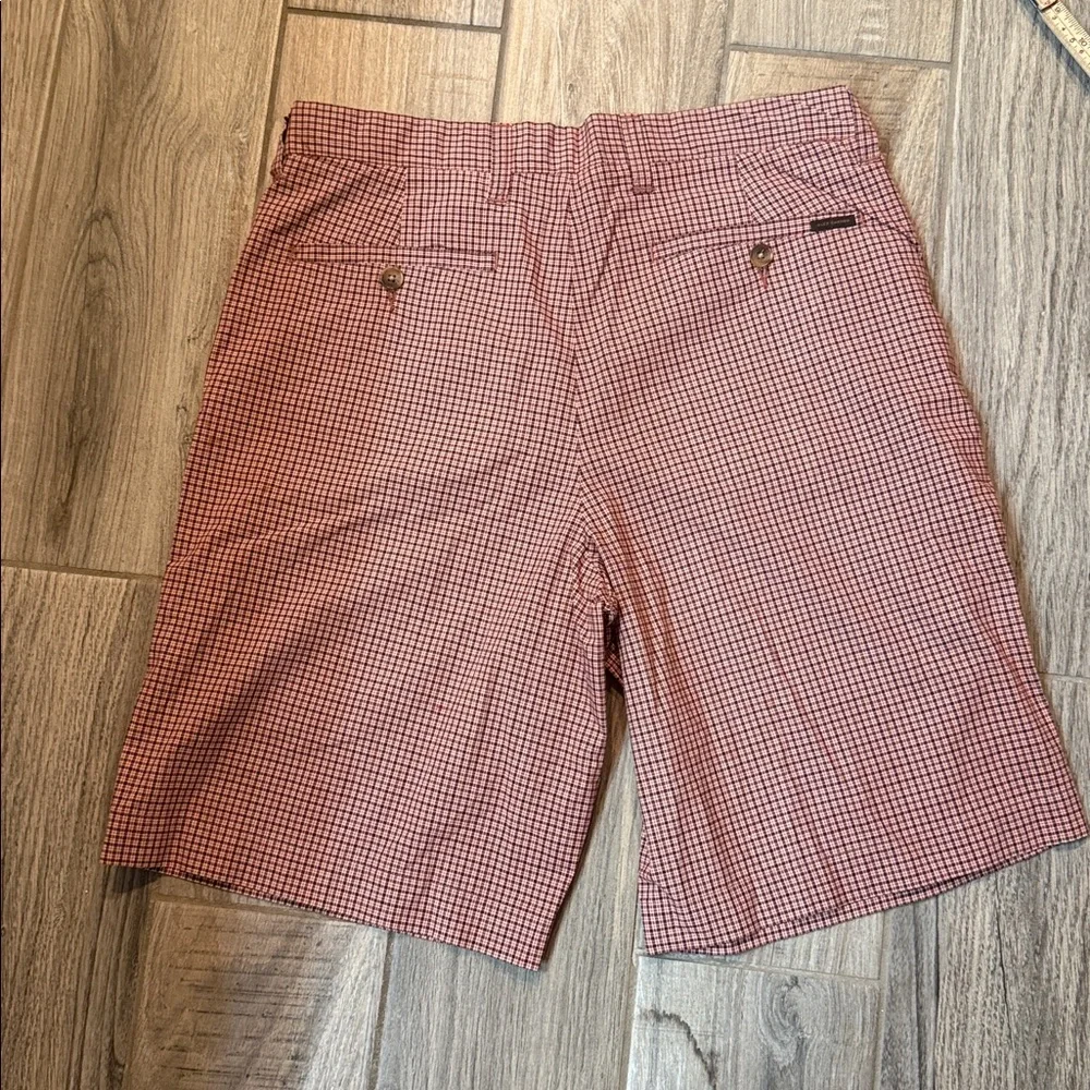 Alex Cannon Micro Check Golf Shorts Men's Preppy Size 32‎